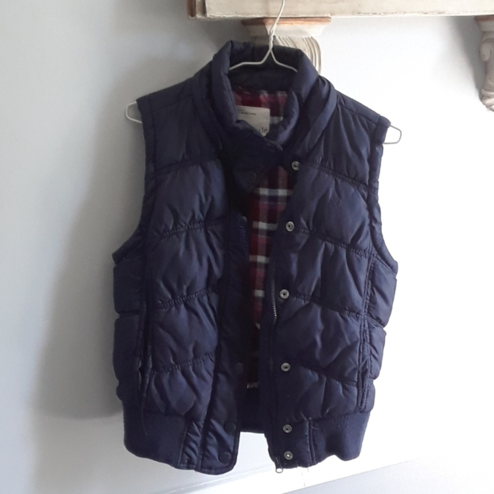 Aeropostale, navy blue, puffy vest, size med